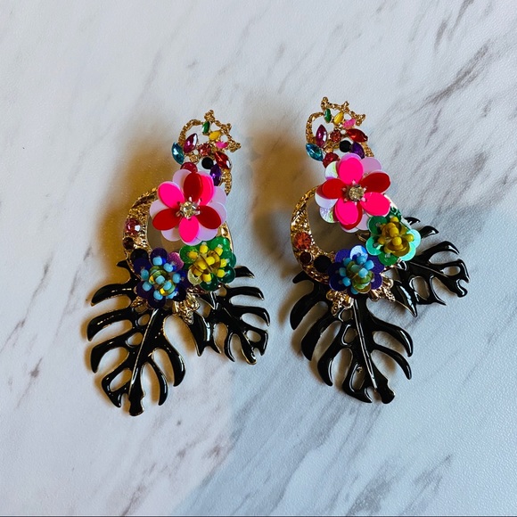 Jewelry - Mixed Metal & Sequin Earrings